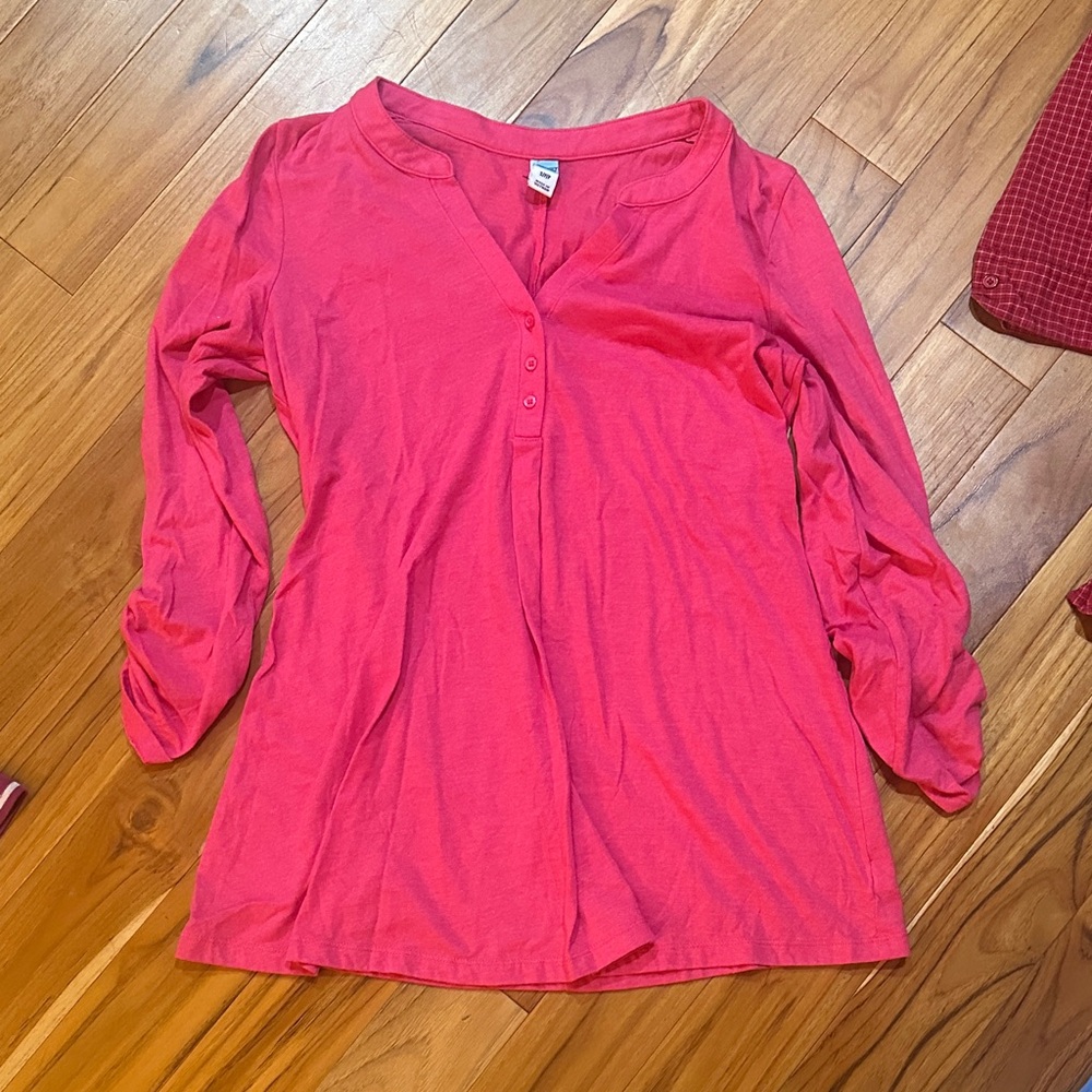 Old Navy Maternity Bright Pink Blouse
